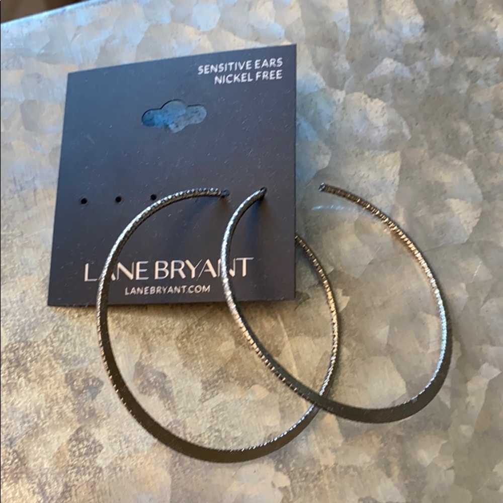 Silver large hoops Lane Bryant